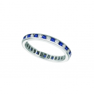 Picture of Sapphire & Diamond Channel Set ETERNITY Band 