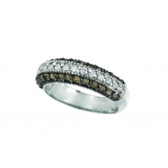 Picture of Champagne & White Diamond Fashion Ring, 14K White Gold