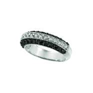 Picture of Black & White Diamond Fashion Ring, 14K White Gold