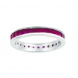 Princess cut ruby eternity band
