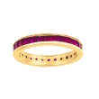 Princess cut ruby eternity band