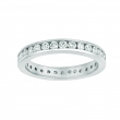 Channel set diamond eternity band