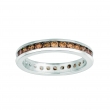Channel set champagne diamond eternity band