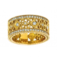 Picture of Diamond Eternity Ring Band Yellow Gold