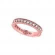Diamond Eternity Band Ring Pink Gold