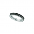 Black Diamond Eternity Ring 14K White Gold