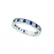 Picture of Diamond and Sapphire Ring Band