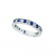 Diamond and Sapphire Ring Band