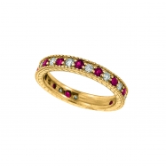 Picture of Diamond and Ruby Ring Band
