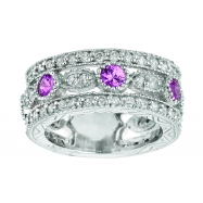 Picture of Pink sapphire & diamond eternity ring