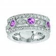 Pink sapphire & diamond eternity ring