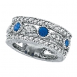 Sapphire Eternity and Diamond Ring Band