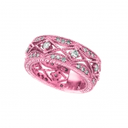 Picture of Diamond Eternity Ring Band Pink Gold