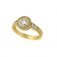 Picture of Diamond Bezel Ring 14K Yellow Gold