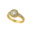 Diamond Bezel Ring 14K Yellow Gold