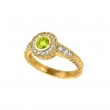 Yellow Diamond Bezel Ring 14K Yellow Gold