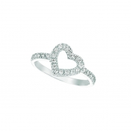 Picture of Diamond Heart Ring White Gold