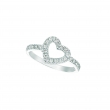 Diamond Heart Ring White Gold