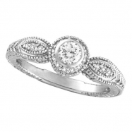 Picture of Bezel Diamond Ring 14K White Gold