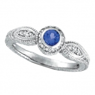 Picture of Tanzanite Bezel Ring with Diamond