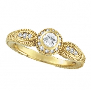 Picture of Bezel Diamond Ring 14K Yellow Gold