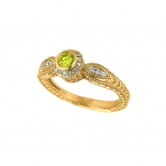 Picture of Yellow & white Diamond Ring 14K Yellow Gold