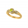 Yellow & white Diamond Ring 14K Yellow Gold