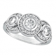 Picture of Diamond Bezel 3 Three Stone Ring