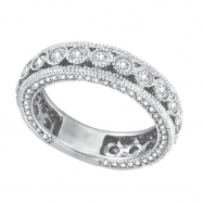 Picture of Three Sided Bezel Set Diamond Eternity Ring Band