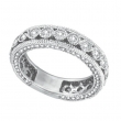 Three Sided Bezel Set Diamond Eternity Ring Band