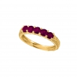 Ruby 5 stones ring