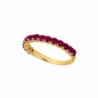 Yellow gold ruby ring