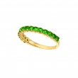 Yellow gold tsavorite ring