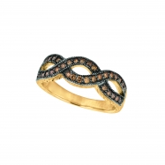 Picture of Champagne diamond twisted ring