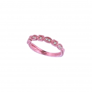 Picture of Pink gold diamond stack ring