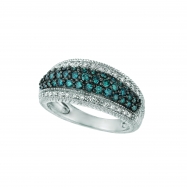 Picture of Blue & white diamond pave ring