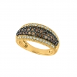 Champagne & white diamond pave ring