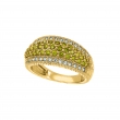 Yellow & white diamond pave ring