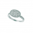 Diamond oval shape ring
