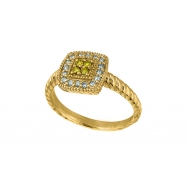 Picture of Yellow & white diamond ring