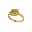 Yellow & white diamond ring