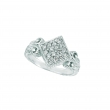Diamond square shape ring