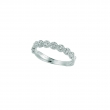 White gold diamond stack ring