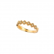 Yellow gold diamond stack ring