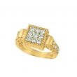 Diamond square ring