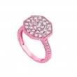 Diamond octagonal shape ring
