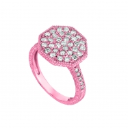 Picture of Diamond octagonal shape ring