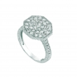 Diamond octagonal shape ring