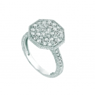 Picture of Diamond octagonal shape ring