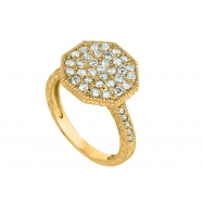 Picture of Diamond octagonal shape ring
